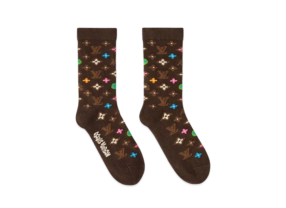ルイヴィトン x 村上隆 ソックス モノグラム チェリー 