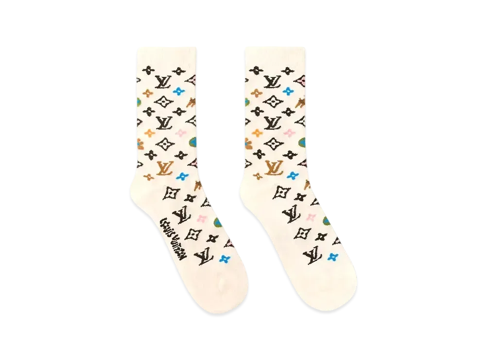 ルイヴィトン x 村上隆 ソックス モノグラム チェリー 