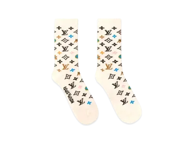 Tyler, The Creator x Louis Vuitton Monogram Craggy Socks "Beige"