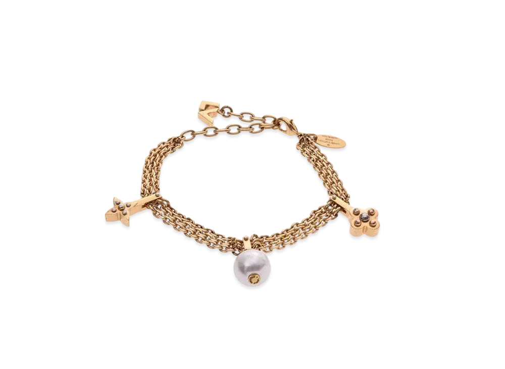 Louis Vuitton Charmy Pearl Bracelet "Gold"