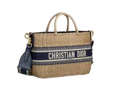 Dior Dior Wicker Basket Bag "Blue"