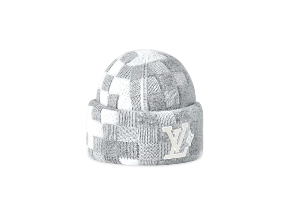 Louis Vuitton LV Crush Damoflage Pearls Beanie "Gris Clair"
