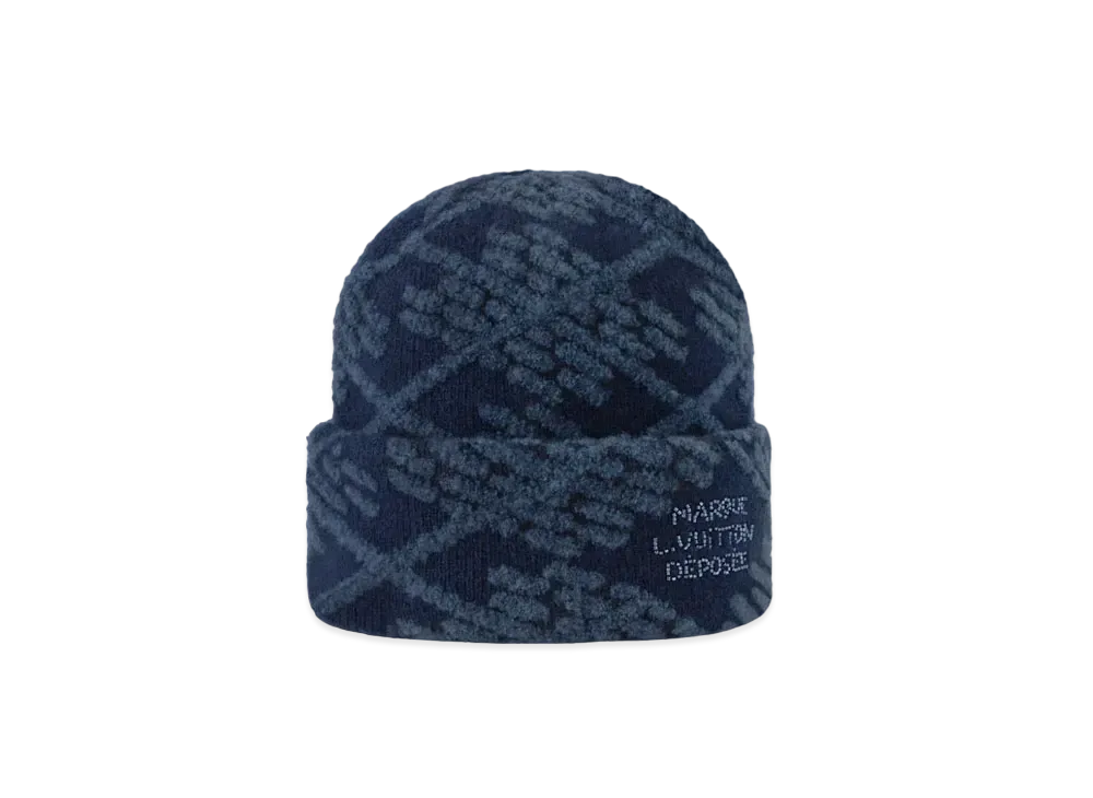 Louis Vuitton LV Crush Damier Argyle Beanie "Denim"