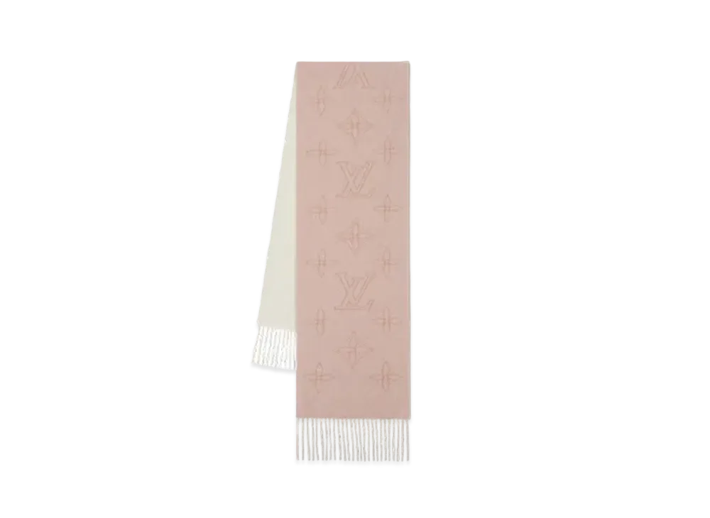 Louis Vuitton Flight Mode Mahina Scarf "Rose/Beige"