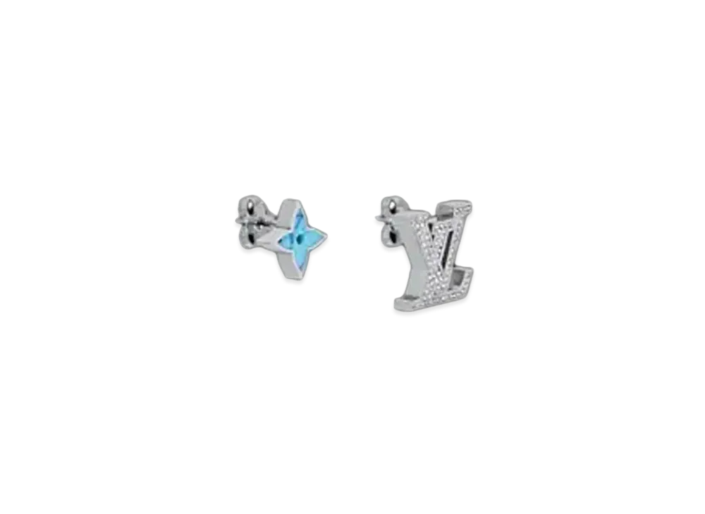 Louis Vuitton LV Initial Earrings "Silver"