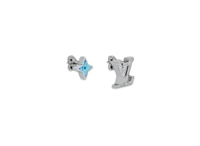 Louis Vuitton LV Initial Earrings "Silver"