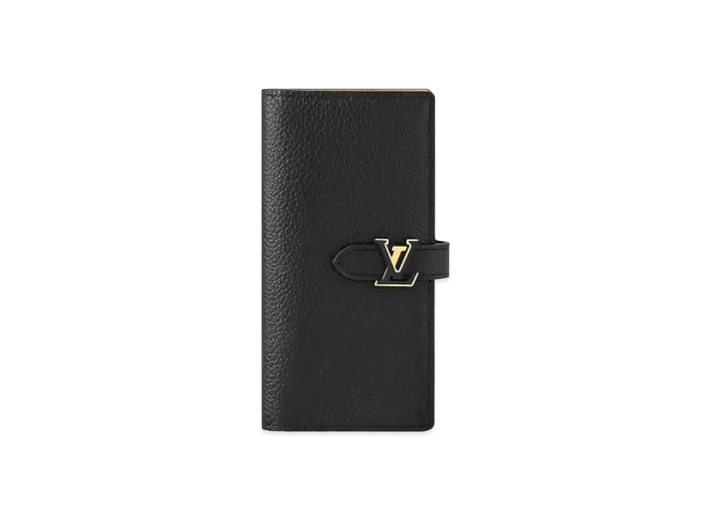 ルイヴィトン LV ヴェルティカル ウォレット トリヨン レザー "ノワール" M81330