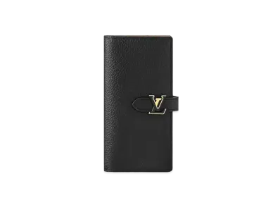 Louis Vuitton LV Vertical Wallet Taurillon Leather "Noir"