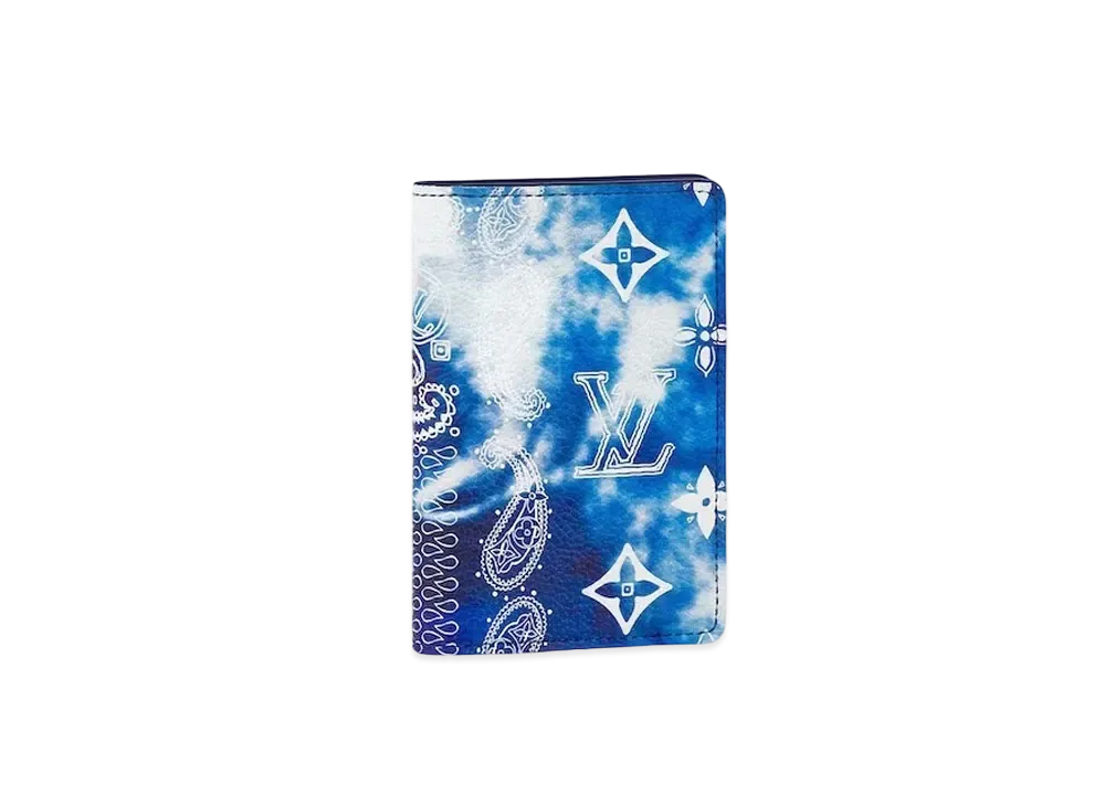 Louis Vuitton Pocket Organizer Monogram Bandanna "Bleached Blue"