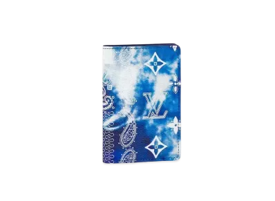 Louis Vuitton Pocket Organizer Monogram Bandanna "Bleached Blue"