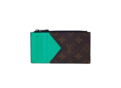 Louis Vuitton Coin Card Holder Monogram Macassar "Minty Green"