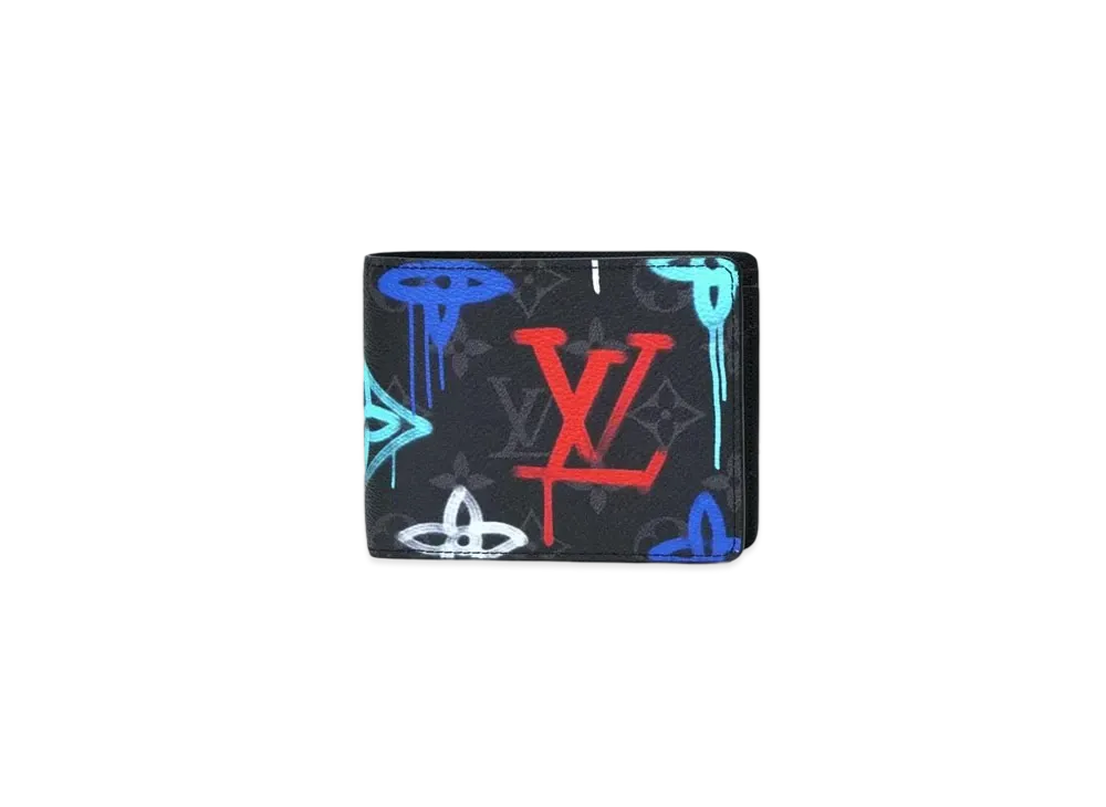 Louis Vuitton Multiple Wallet Monogram Eclipse LV Graffiti