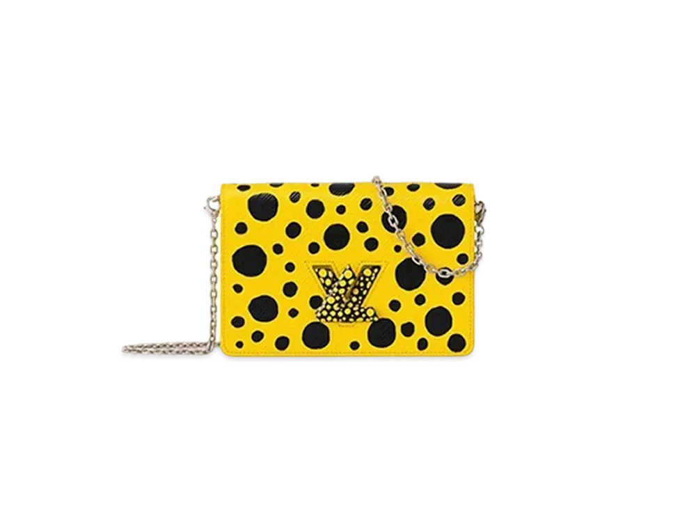 Louis Vuitton x Yayoi Kusama Twist Belt Chain Wallet Epi Leather Infinity Dots "Jaune/Noir"