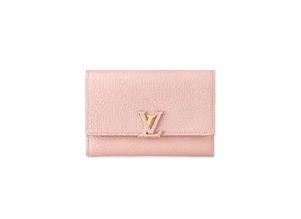 Louis Vuitton Capucines Compact Wallet Taurillon Leather "Rose Jasmine"
