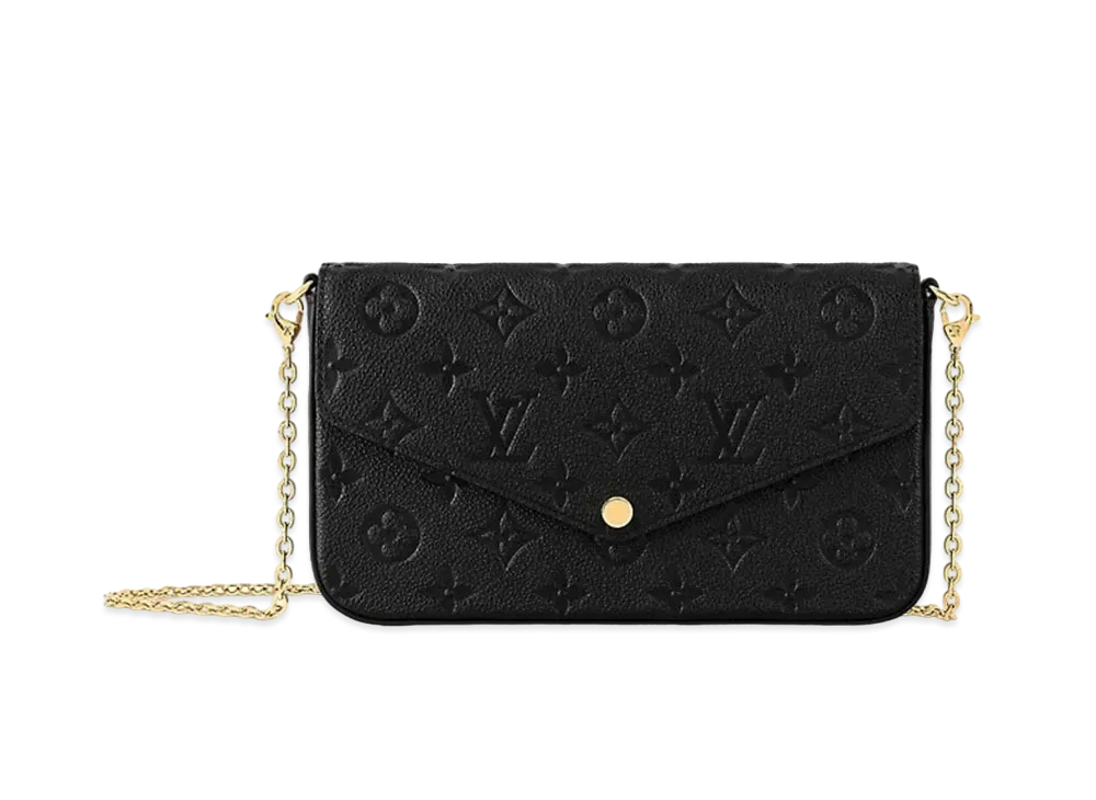 Louis Vuitton Felicie Pochette Monogram Empreinte Leather "Noir"