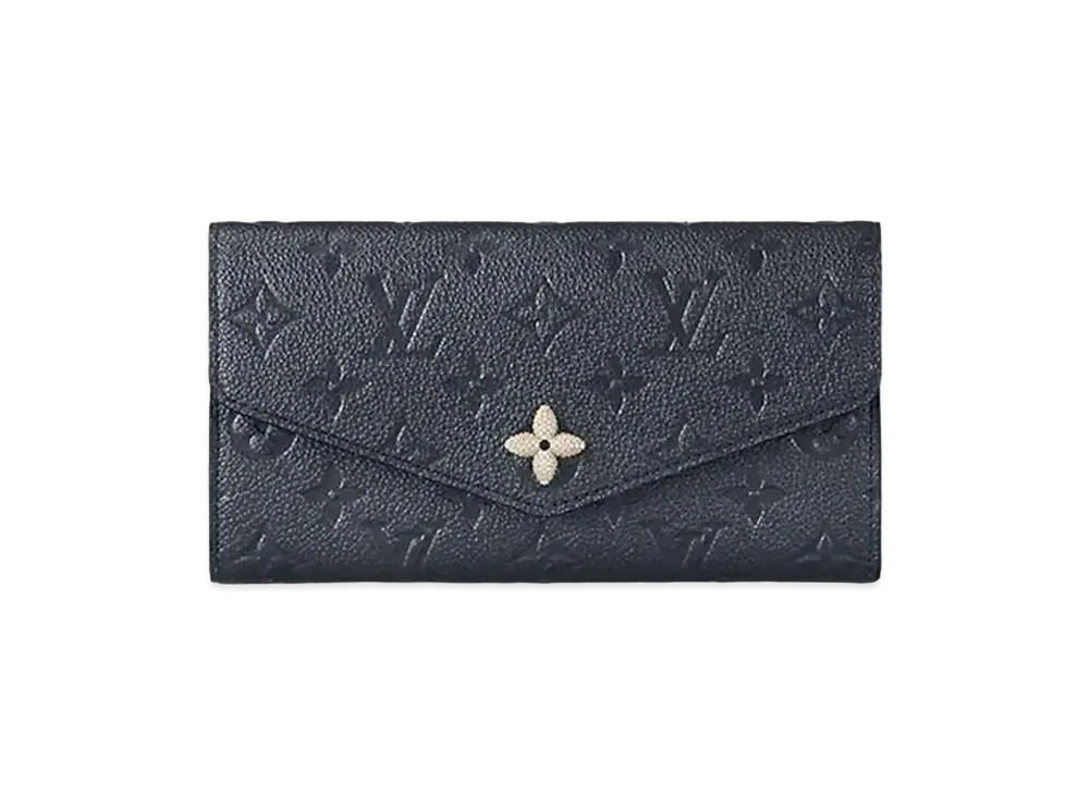 Louis Vuitton Monogram Sarah Wallet Empreinte Leather "Navy"