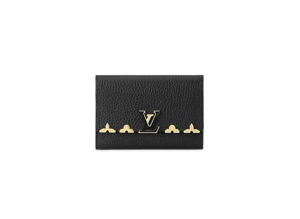 Louis Vuitton Capucines Compact Wallet Taurillon Leather "Noir"