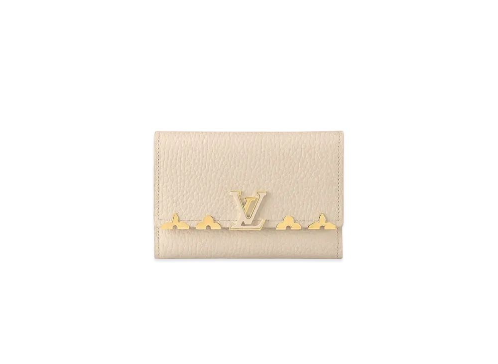 Louis Vuitton Capucines Compact Wallet Taurillon Leather "Creme"
