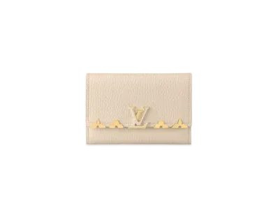 Louis Vuitton Capucines Compact Wallet Taurillon Leather "Creme"