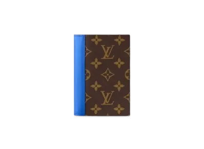 Louis Vuitton Passport Cover Monogram Macassar Canvas "Blue"