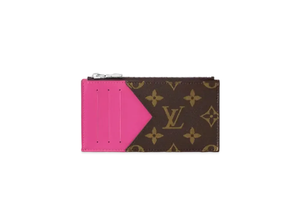 Louis Vuitton Coin Card Holder Monogram Macassar "Fucshsia"
