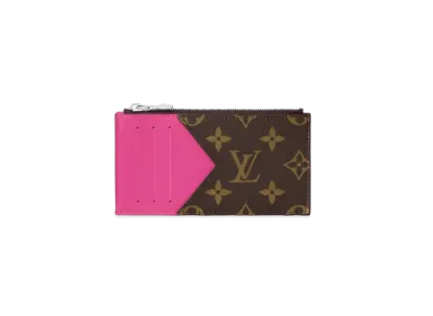 Louis Vuitton Coin Card Holder Monogram Macassar "Fucshsia"