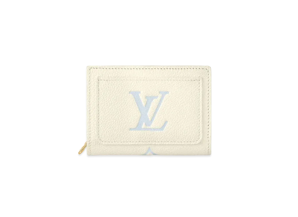 Louis Vuitton Clea Wallet Monogram Empreinte Leather Japan Exclusive "Latte White/Candy Blue"