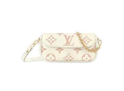 Louis Vuitton Wallet On Chain Ivy Monogram Empreinte Leather "Latte White/Chamallow Pink"