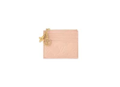 Louis Vuitton Flora Card Holder Monogram Empreinte Leather "Chamallow Pink"
