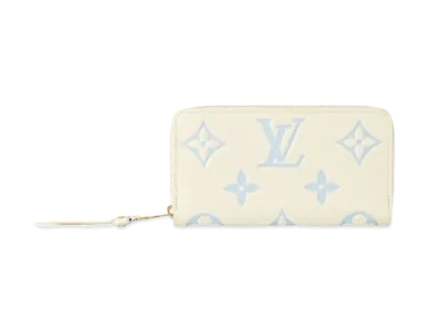 Louis Vuitton Zippy Wallet Monogram Empreinte Leather "Latte White/Candy Blue"
