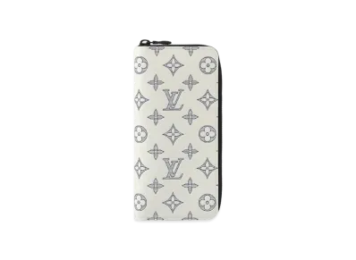 Louis Vuitton Zippy Vertical Wallet Monogram Shadow "Blanc"
