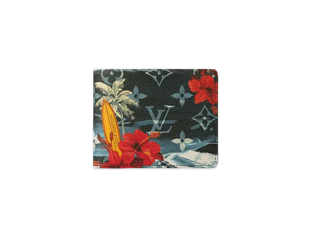 Louis Vuitton Slender Wallet Monogram Surfin' Coated Canvas "Navy Blue"