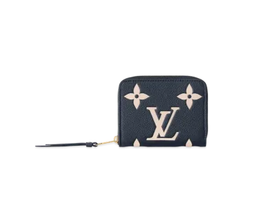 Louis Vuitton Zippy Coin Purse Bicolor Monogram Empreinte Leather "Navy/Creme"
