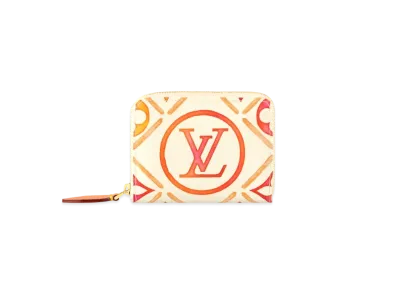 Louis Vuitton Zippy Coin Purse Monogram Tiles Canvas "Coral"