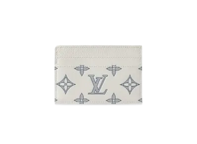 Louis Vuitton Double Card Holder Monogram Shadow "Blanc"