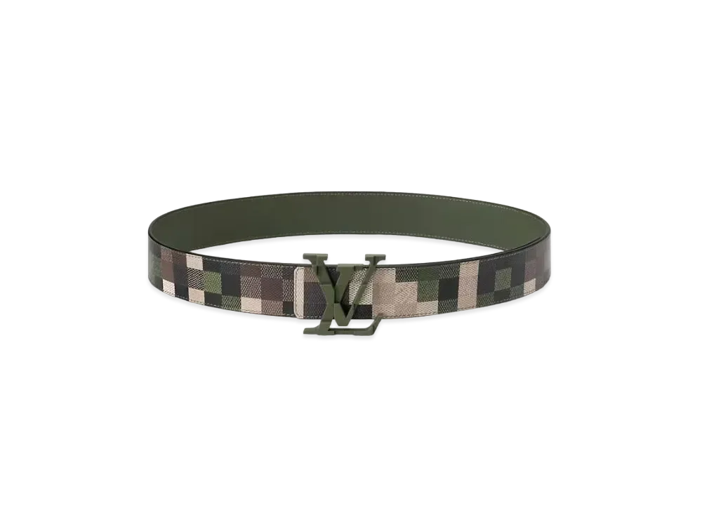 Louis Vuitton LV Mega Pixel 40mm Reversible Belt "Damoflage Green"