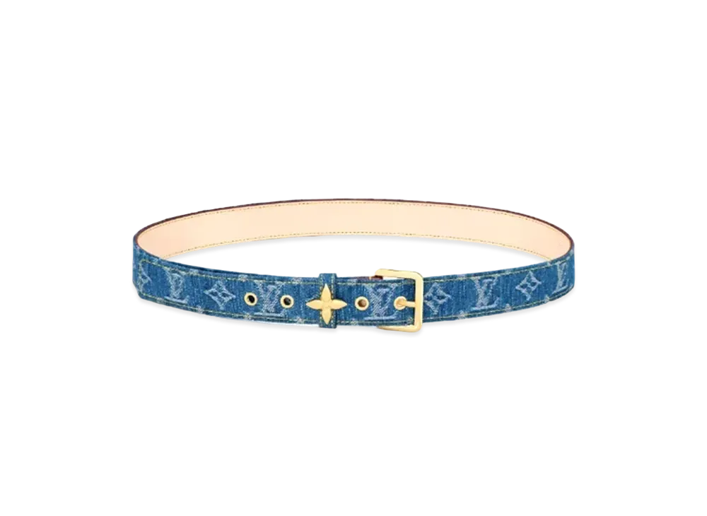 Louis Vuitton LV Flowergram Ardillon 30mm Belt Monogram Denim "Denim"
