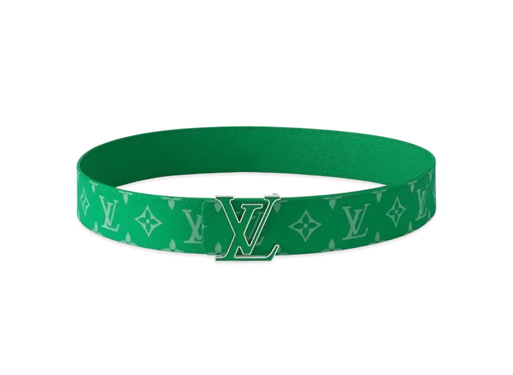 Louis Vuitton LV Initiales 40mm Reversible Belt Taigarama "Vert"