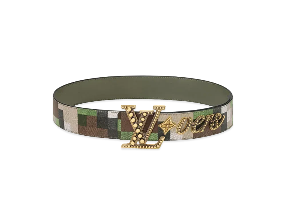 Louis Vuitton LV Lovers 40mm Belt "Damoflage Green"