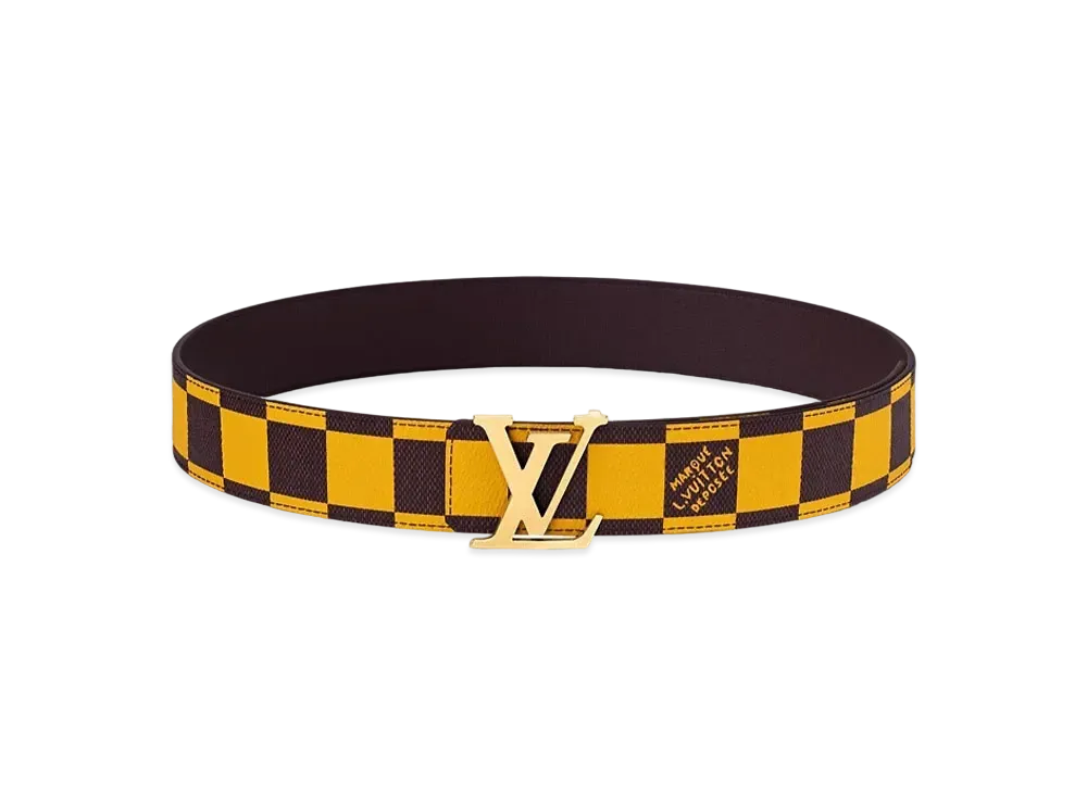 Louis Vuitton LV Initiales 40mm Reversible Belt Damier Pop "Jaune"
