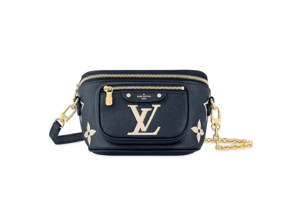 Louis Vuitton Mini Bumbag Bicolor Monogram Empreinte Leather "Navy/Creme"