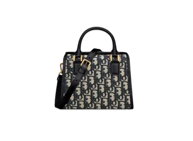 Dior Small Boston Bag Oblique "Blue"