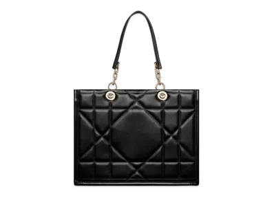Dior Medium Dior Essential Tote Bag Archicannage Calfskin "Black"