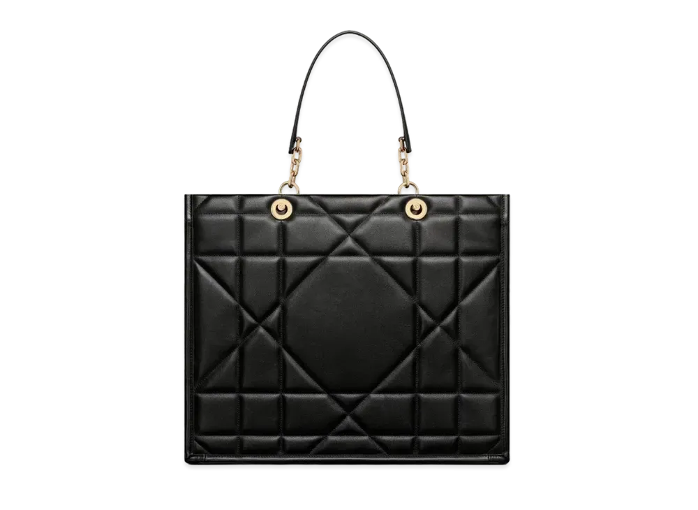 Dior Large Dior Essential Tote Bag Archicannage Calfskin "Black"