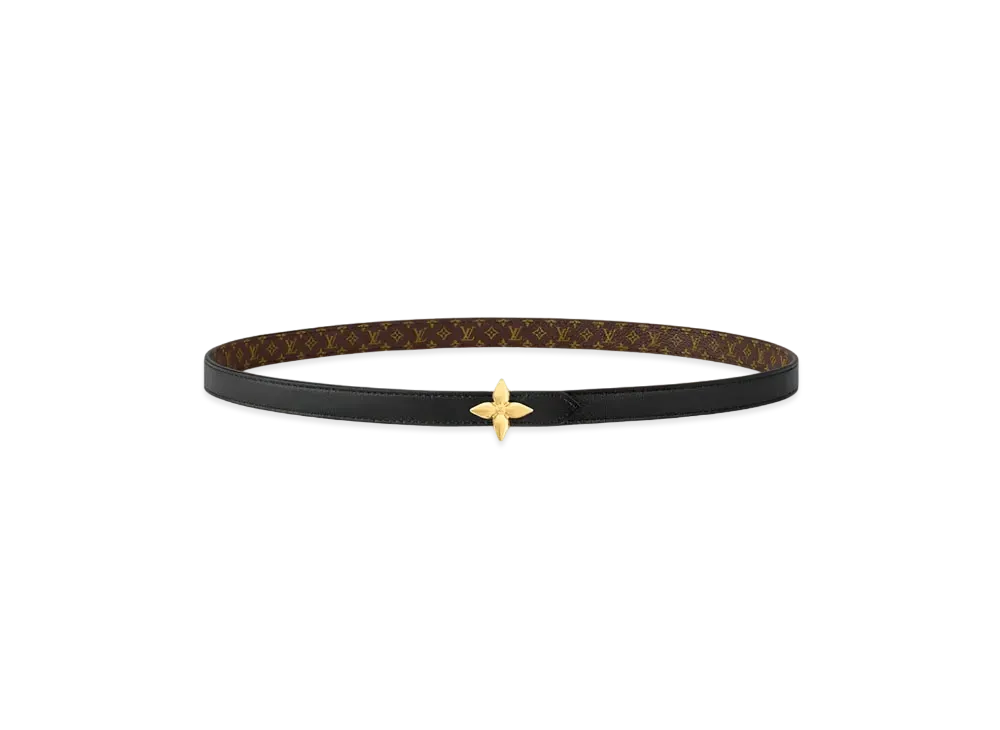 Louis Vuitton LV Mini Flowergram15MM Reversible Belt "Noir"