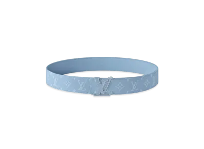 Louis Vuitton LV Initiales 40mm Reversible Belt Monogram Canvas "Bleu Ciel"