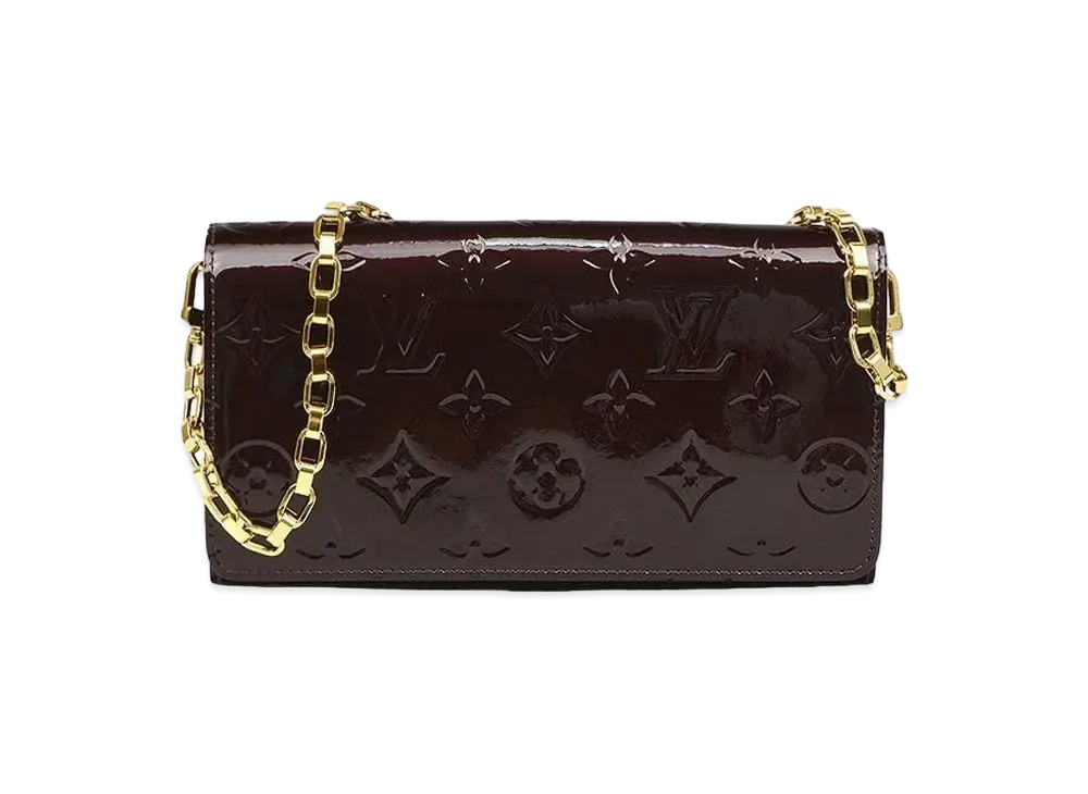 Louis Vuitton Sarah Wallet Chain Vernis "Amarante"