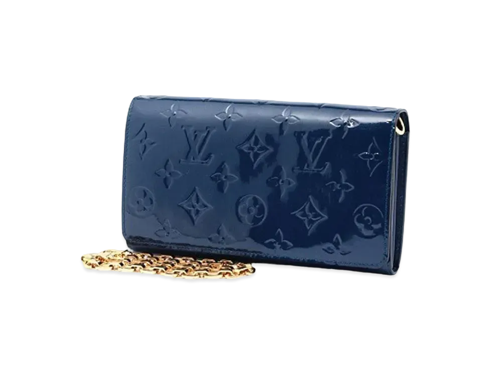 Louis Vuitton Sarah Wallet Chain Vernis "Grand Blue"