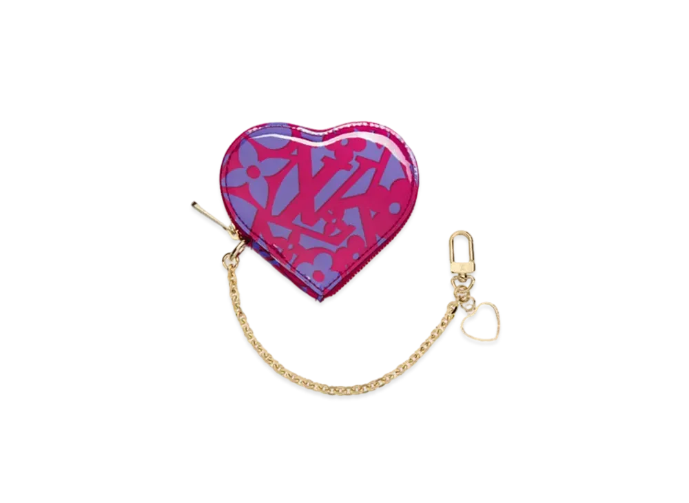 Louis Vuitton Sweet Monogram Coeur Coin Purse Monogram Vernis "Rose Indien"