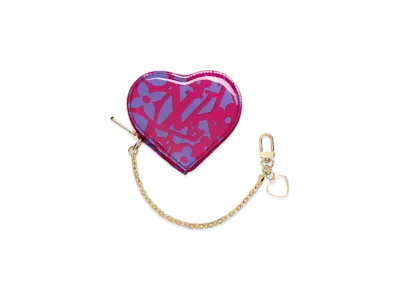 Louis Vuitton Sweet Monogram Coeur Coin Purse Monogram Vernis "Rose Indien"
